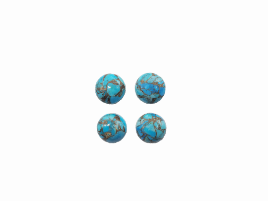 Blue Copper Turquoise 10mm Round Approximately 13.5 Carat