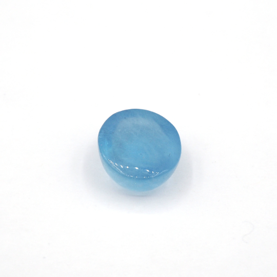 Aquamarine Oval Cabochon 13.5 x 11.5 x 6.3mm Single Piece Approximately 7.38 Carat