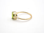 18K Yellow Gold Peridot with Diamond Ring ( BR 1659)