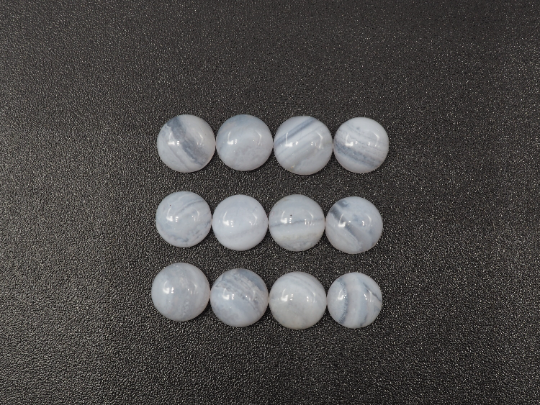 Blue Lace Agate  Round Cabs 6mm Approximately 9.78 Carat