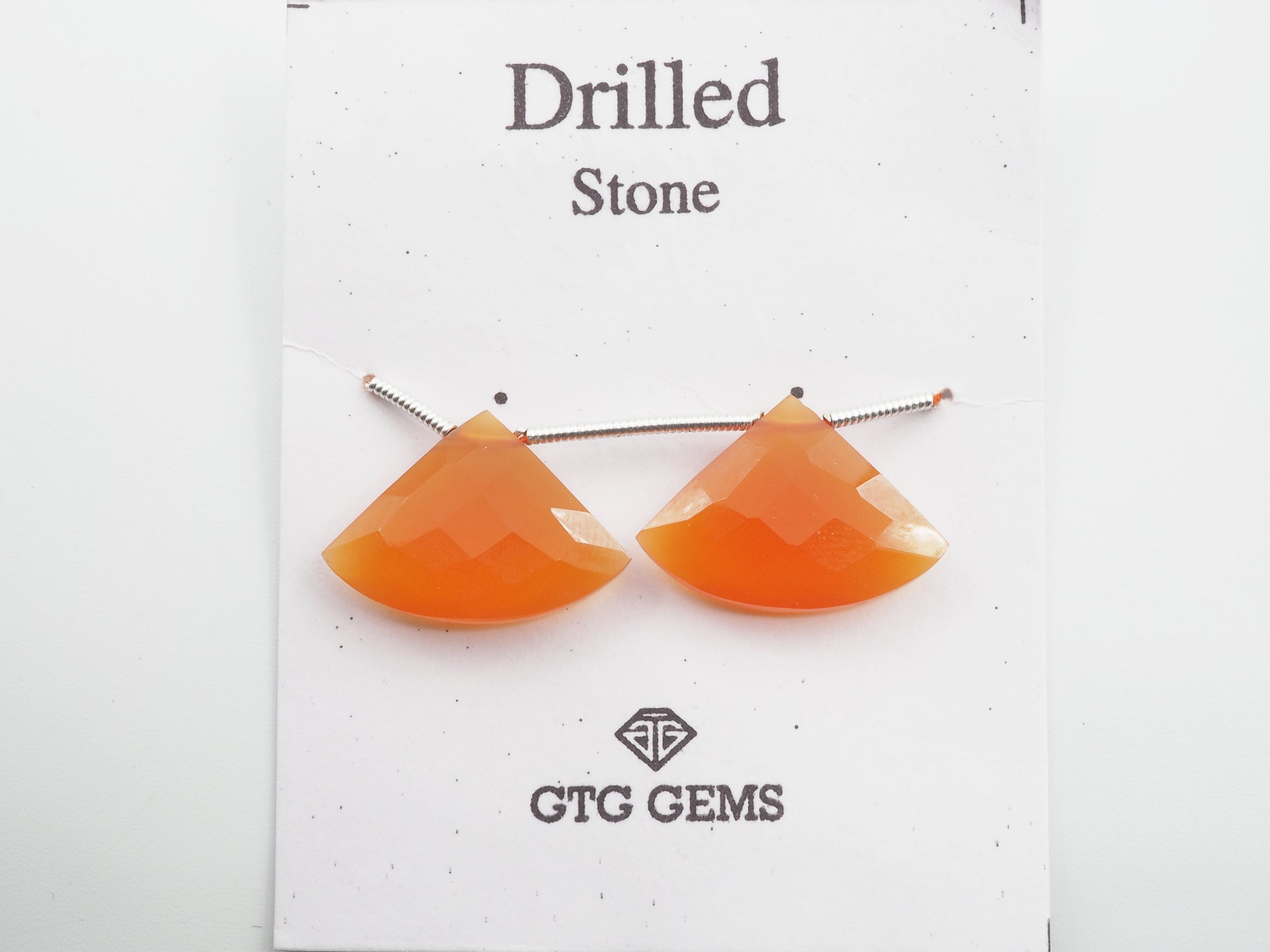 Natural Carnelian Drilled Fan Shape 14x20mm Approximately 16 Carat