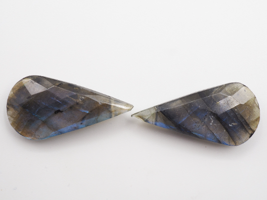 Labradorite Drilled Matching Pair 30 x 15mm