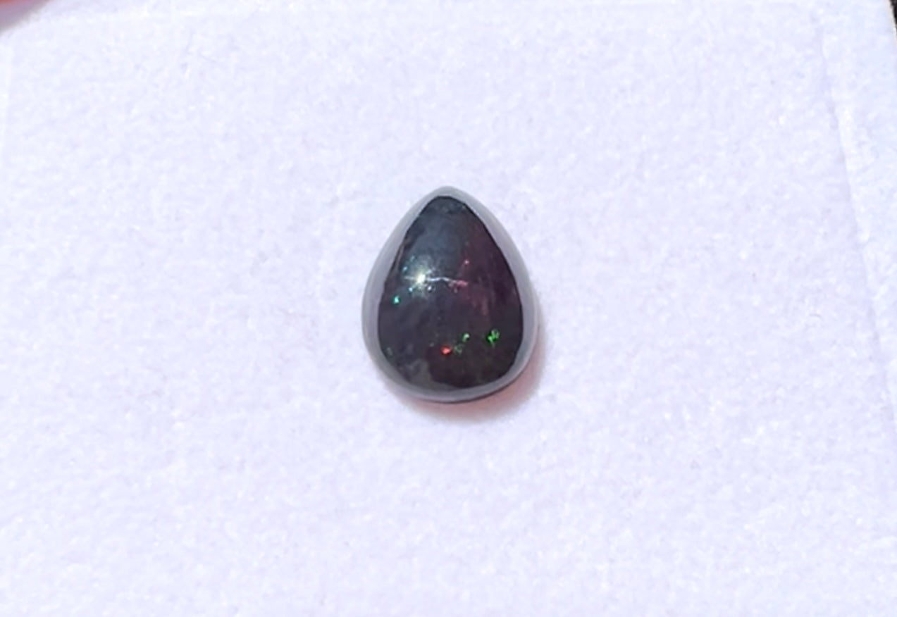 Ethiopian Black Opal 13.4x10.4x6mm Approximately 3.25 Carat