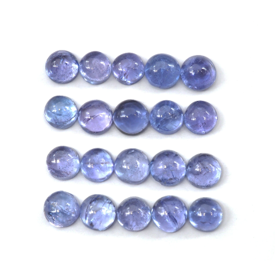 Tanzanite Cabs Round 4 mm Approximately 6.66 Carat