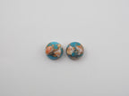 Oyster Copper Turquoise Cabochon Round 10mm Approximately 8.3 Carat (GTG-OT-25)