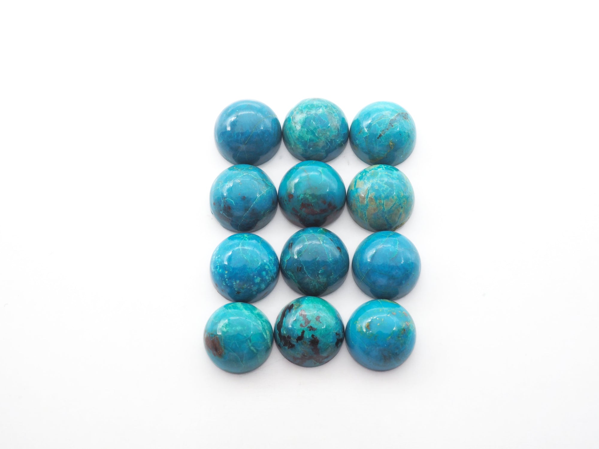 Chrysocolla Cabs Round 7.5mm Approximately 18 Carat