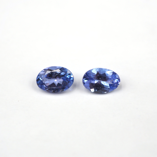 Tanzanite Oval Shape 6.5 x 4.5 x 3.0 mm Matching Pair Approximately 1.22 Carat