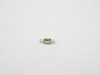 6x4mm Peridot Silver Bezel, Double Connector, Peridot Bezel, Peridot Charm