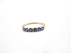 18K Yellow Gold  Blue Sapphire Ring