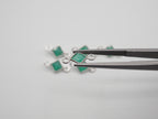 Green Onyx Silver Bezel 4 mm, Double Connector, Approximately 6.47 carat (GTG-SBO-9)
