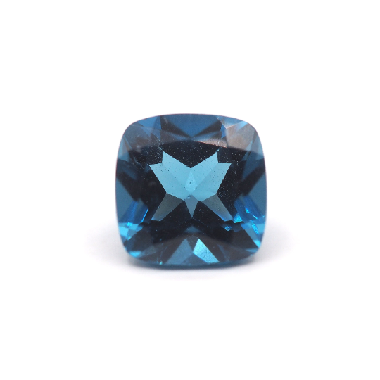 London Blue Topaz Cushion Square 10 x 6.4 mm Single Piece Approximately 4.99 Carat