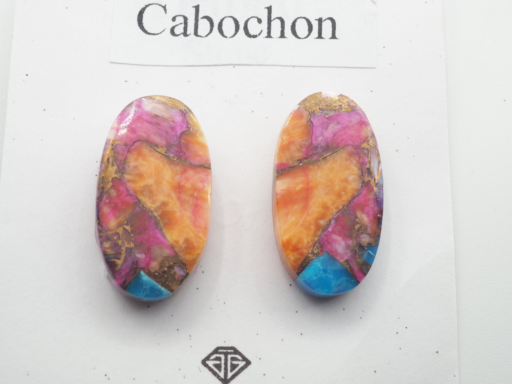 Oyster Turquoise Oval Matching Pair Cabs 21x11mm (GTG-MCAB-18)