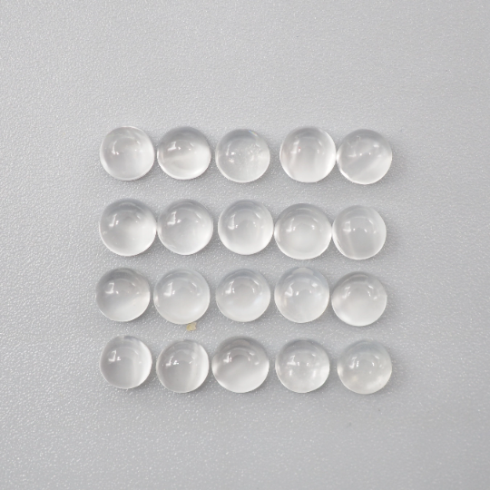 White Moonstone Cabs Round 4 mm Approximately 5.90 Carat, 20 Pieces