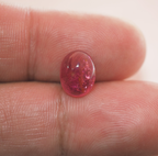 Rubellite Oval Cabochon 10.5 x 8.5 mm Single Piece Approximately 3.22 Carat