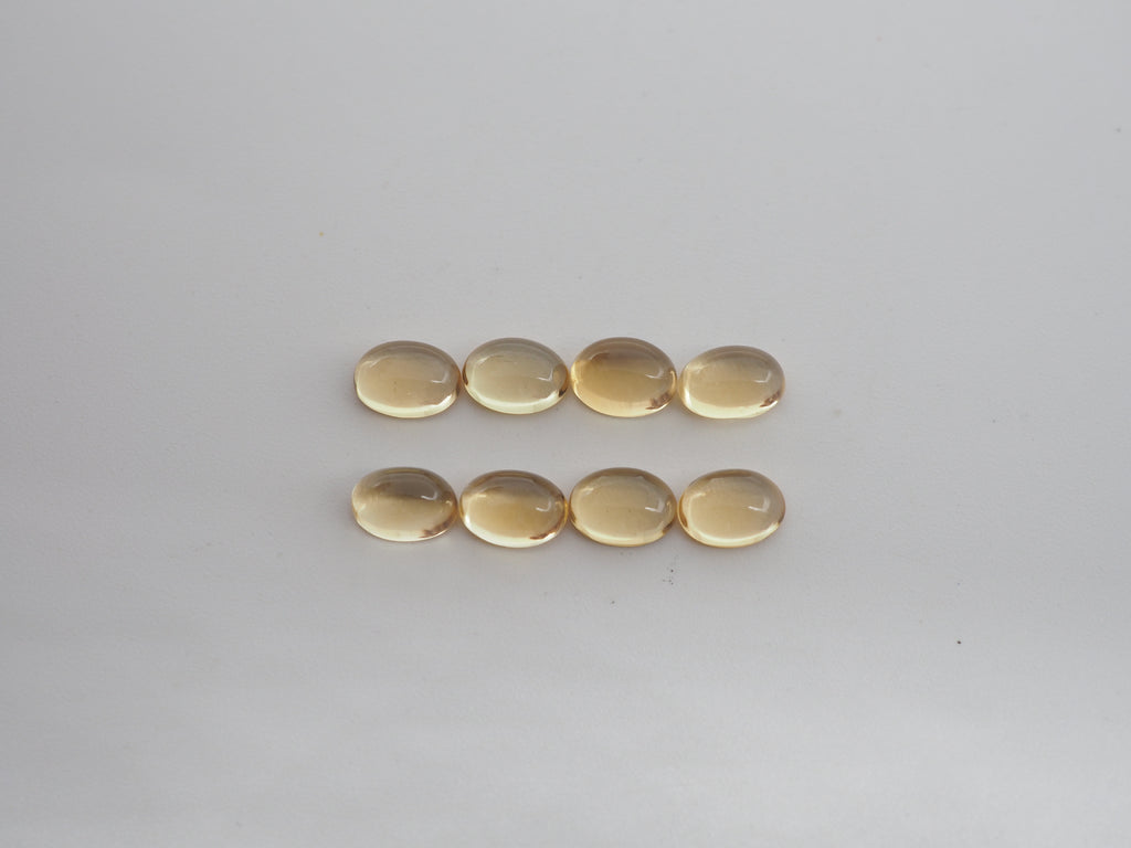 Citrine Cabochon  Oval 7x5mm Approximately 7 Carat, 8 Pieces (GTG-CT-39)