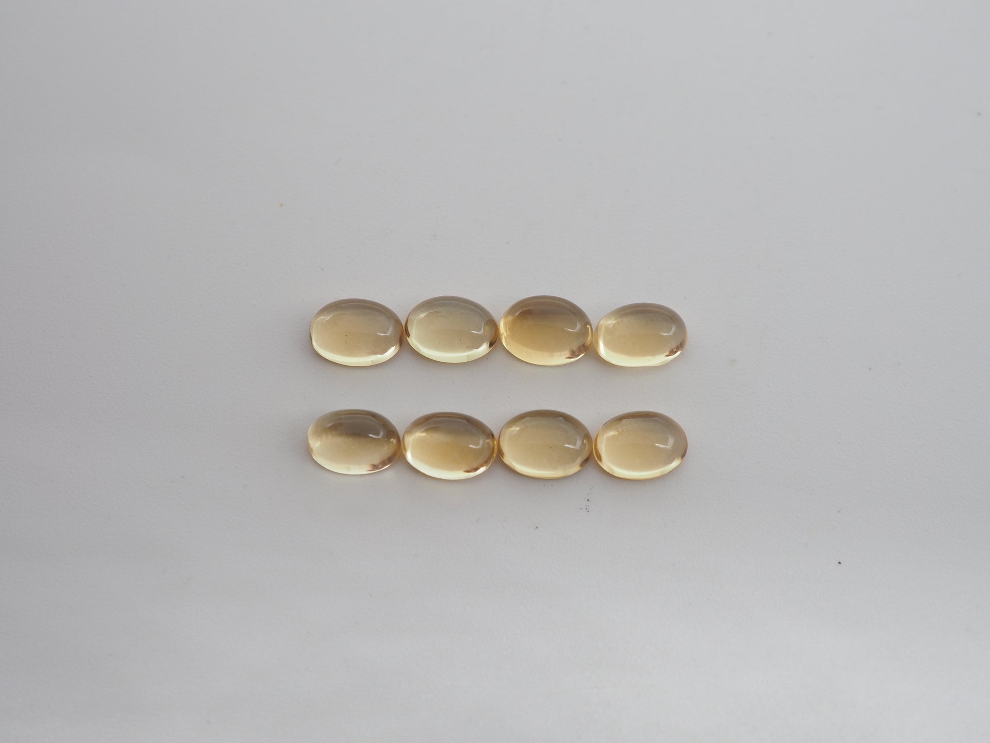Citrine Cabochon  Oval 7x5mm Approximately 7 Carat, 8 Pieces (GTG-CT-39)
