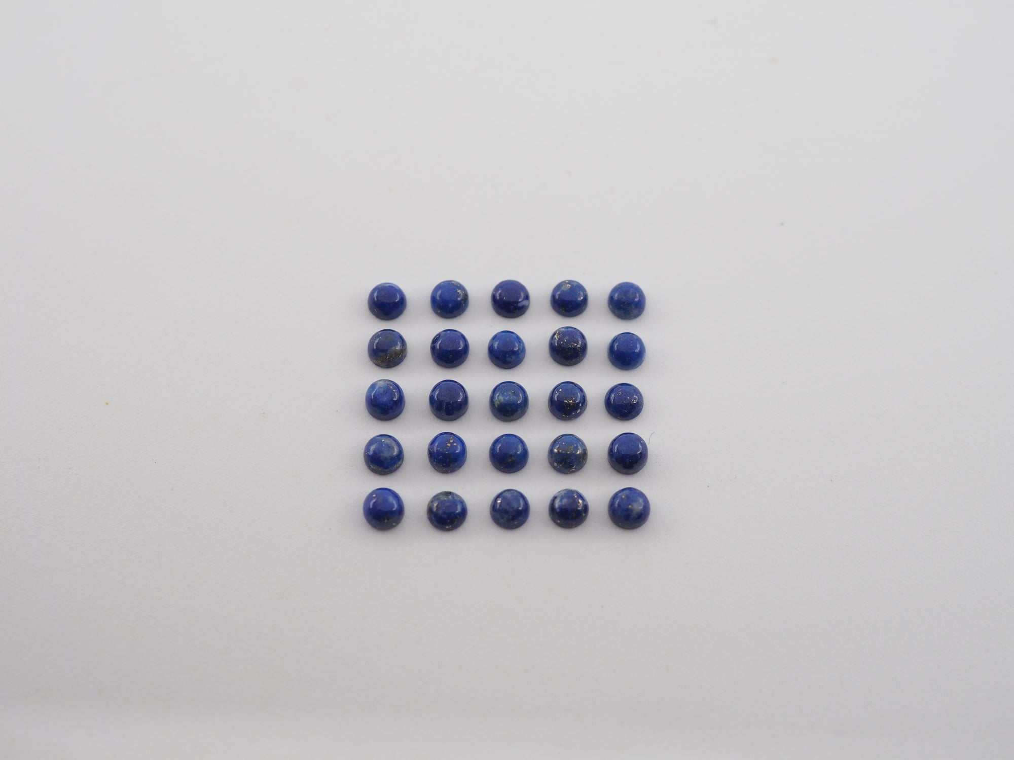 Lapis Cabochon Round 3 mm, Approximately 4 Carat, 25 Pieces (GTG-LAP-0)