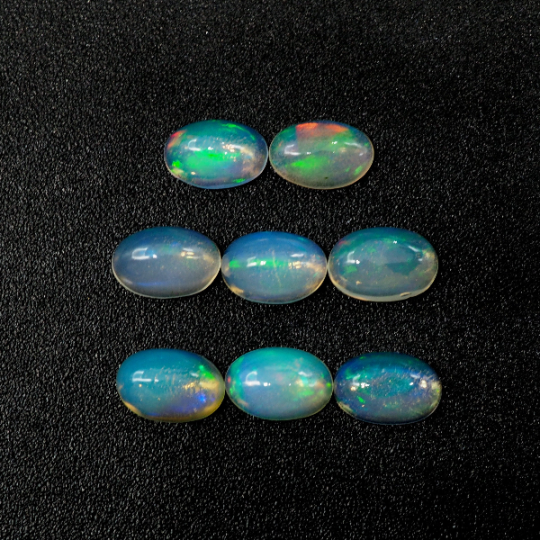 Ethiopian Opal Cabs Oval  6x4 mm  Approximately 2.16 Carat