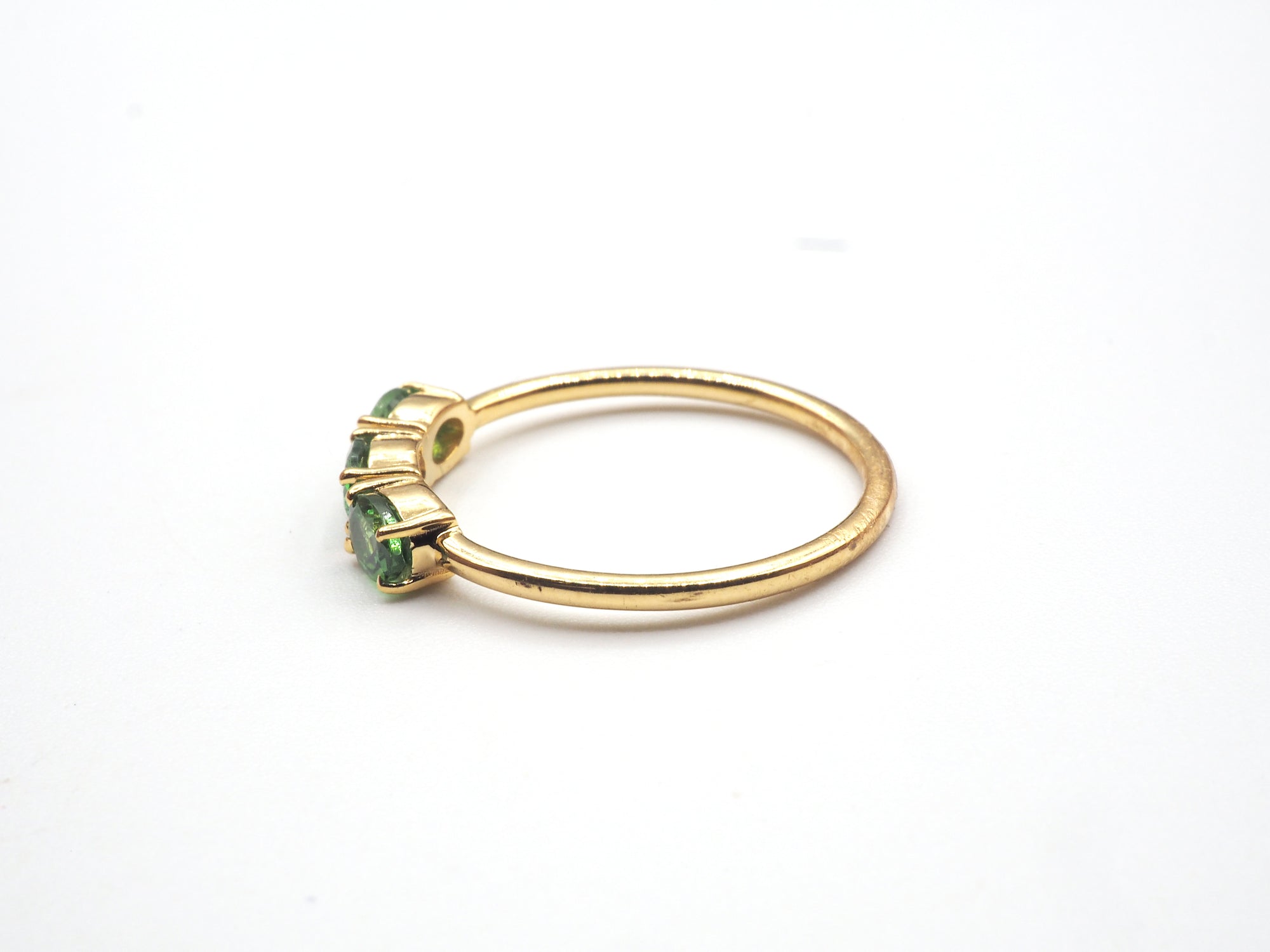 18K Yellow Gold Tsavorite Garnet Ring