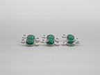 Green Onyx Silver Bezel 5 mm, Double Connector, Approximately 6.87 carat (GTG-SBO-12)