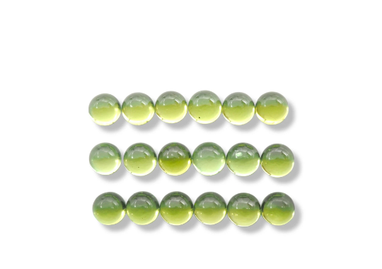 Peridot Cabs Round 5 mm Approximately 12.10 Carat, 18 Pieces