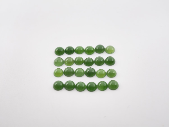 Natural Jade Round Shape Cabs 4mm Approximately 5.97 Carat