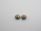 Oyster Copper Turquoise Cabochon Round 9 mm Approximately 6 Carat (GTG-OT-43)