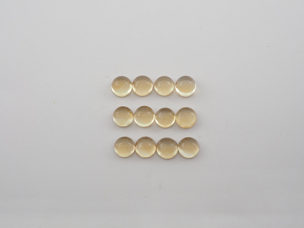 Citrine Cabochon Round 5 mm Approximately 6 Carat, 12 Pieces (GTG-CT-42)