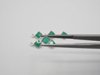 Green Onyx Silver Bezel 4x4 mm, Single Connector, Approximately 5.20 carat (GTG-SBO-10)