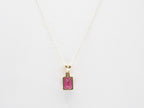 14K Yellow Gold Ruby with Diamond Pendant