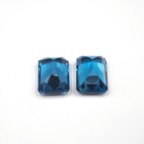Blue Topaz Rectangle Shape 7 x 5 x 3.5 mm Matching Pair Approximately 2.59 Carat