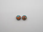 Oyster Copper Turquoise Cabochon Round 9 mm Approximately 6 Carat (GTG-OT-42)