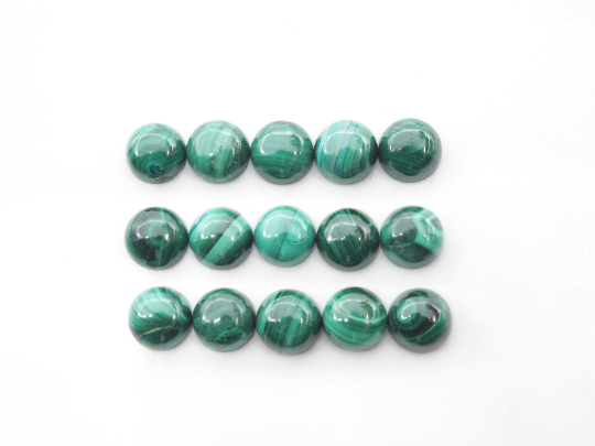 Malachite Round Cabs 6mm Approximately 18.40 Carat