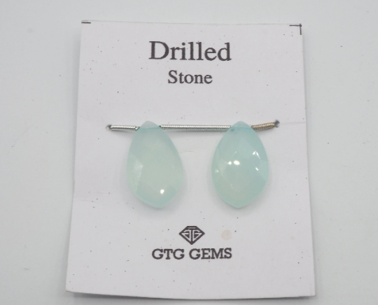 Drilled Chalcedony 20x12mm Approximately 16ct