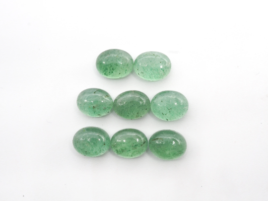 Green Aventurine Oval Cabs 9x7mm Approximately 16.91 Carat