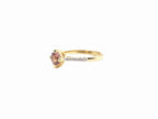 18K Yellow Gold Tourmaline with Diamond Ring