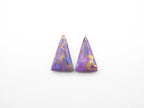 Copper Purple Turquoise  Drilled  Cabochon Conical Shape 20x12mm