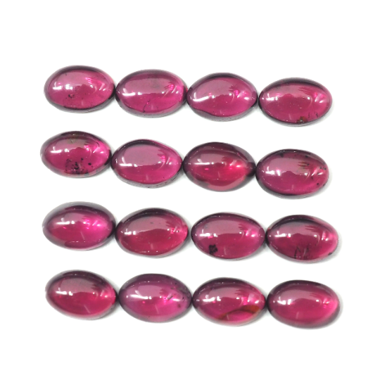 Rhodolite Garnet Cabs Oval 6x4 mm Approximately 10.21 Carat