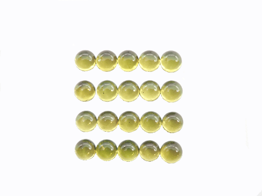 Peridot Cabs Round 4mm Approximately 6.70 Carat, 20 Pieces
