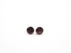 14K Yellow Gold Garnet Stud