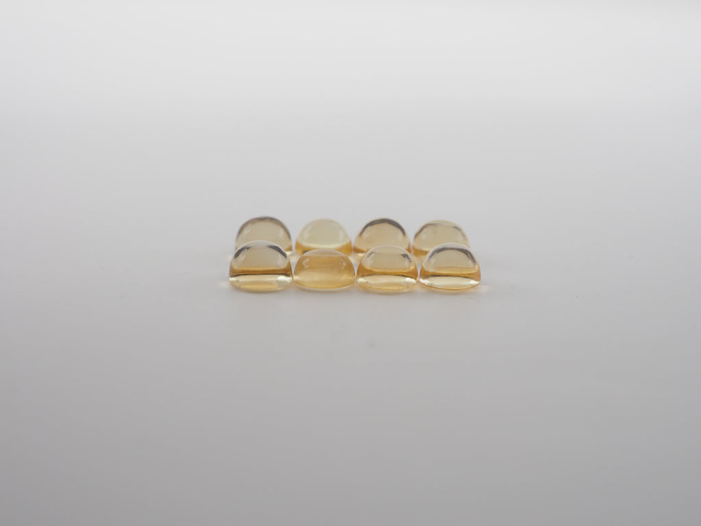Citrine Cabochon Round 6 mm Approximately 8 Carat, 8 Pieces (GTG-CT-43)