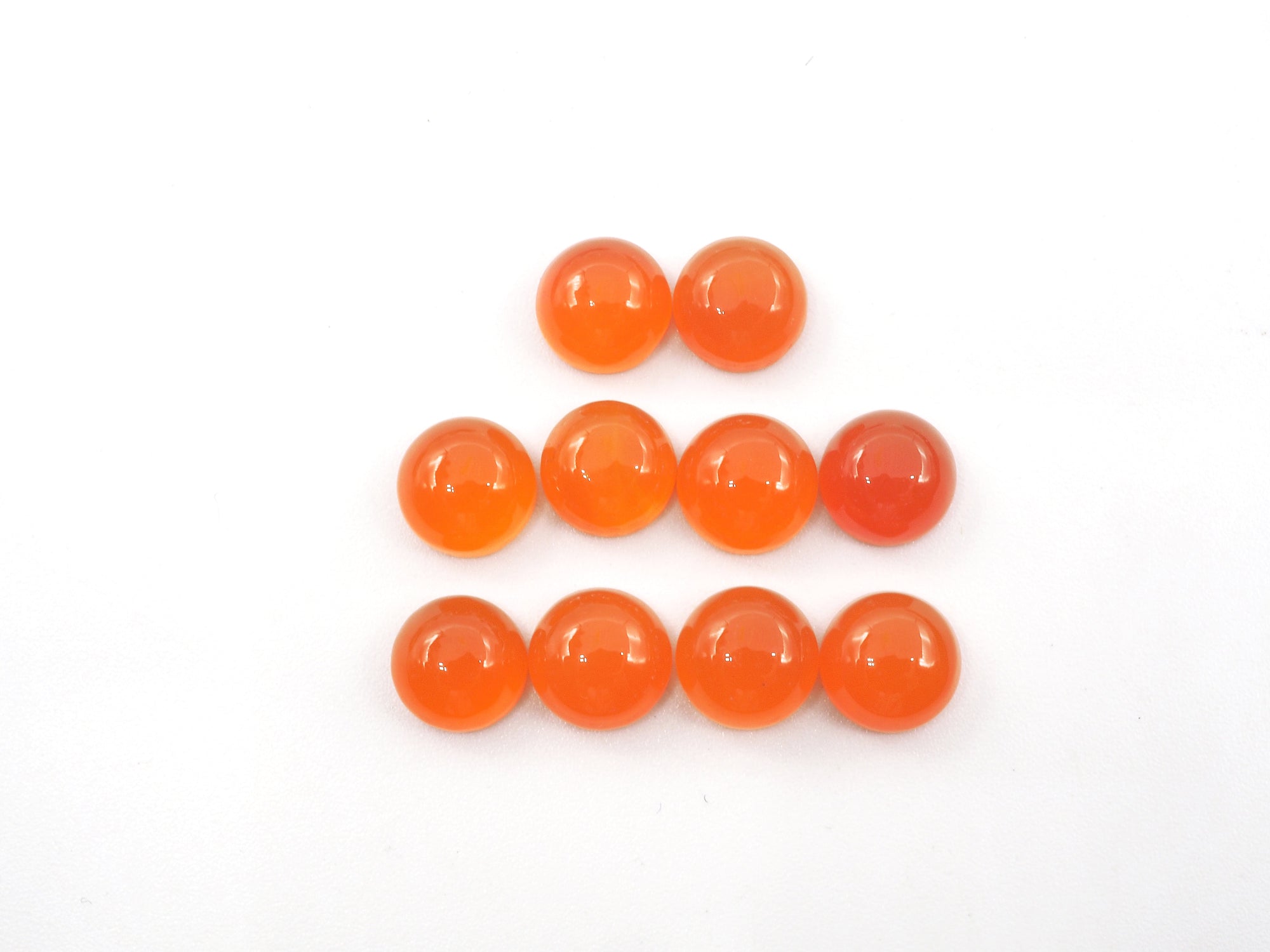 Carnelian Cabs Round 7.5mm Approximately 15.85 Carat