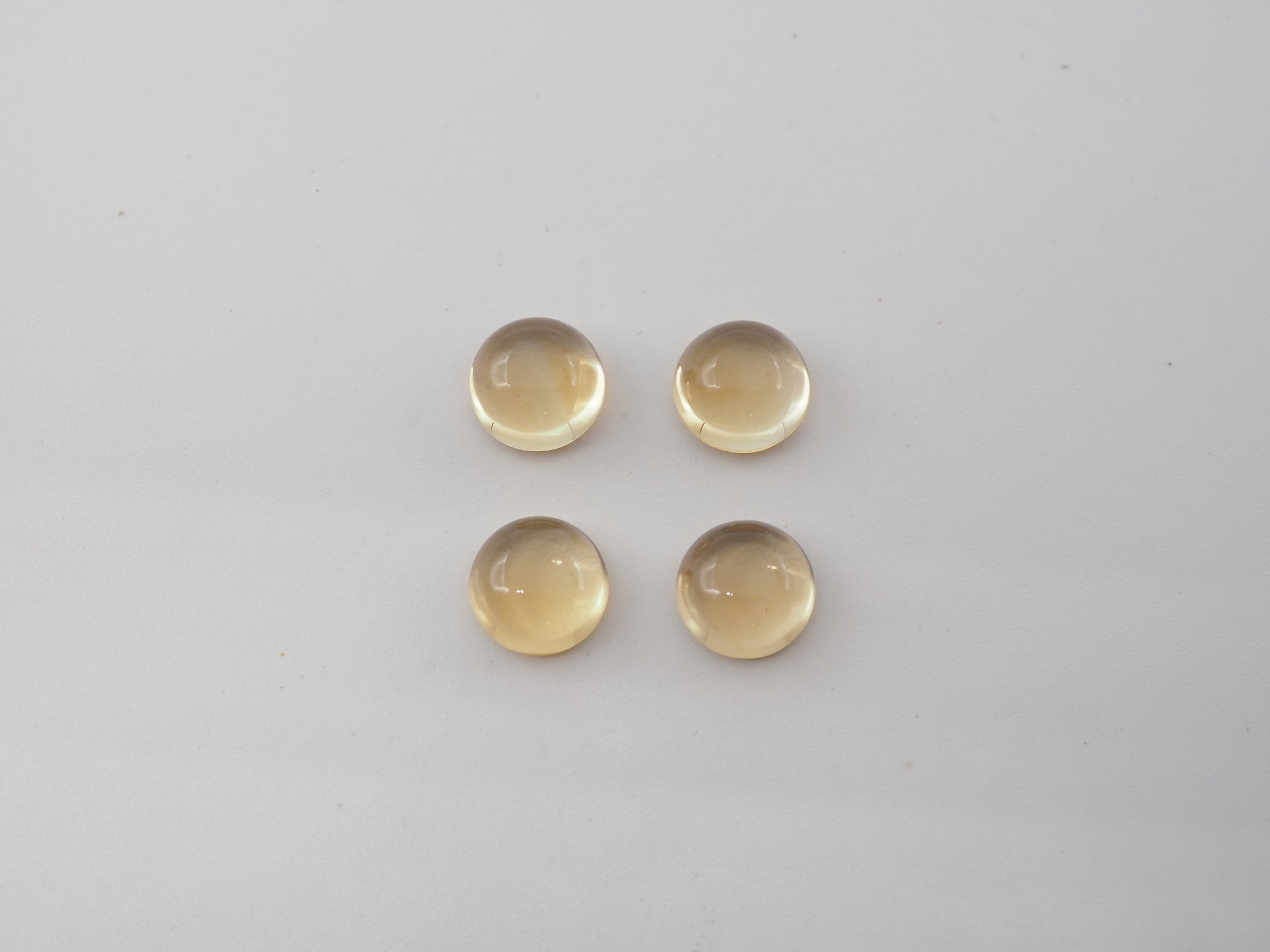 Citrine Cabochon Round 8 mm Approximately 8 Carat, 4 Pieces (GTG-CT-45)