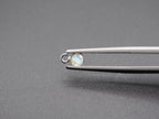 Rainbow Moonstone Silver Bezel 4mm,Single Connector, Silver Bezel