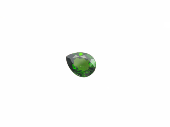 Chrome Diopside Pear Shape 9.0x 7.0x 4.0 mm Single Piece Approximately  1.66 Carat