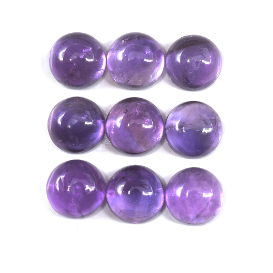 Amethyst Cabs Round 8mm Approximately 18.09 Carat