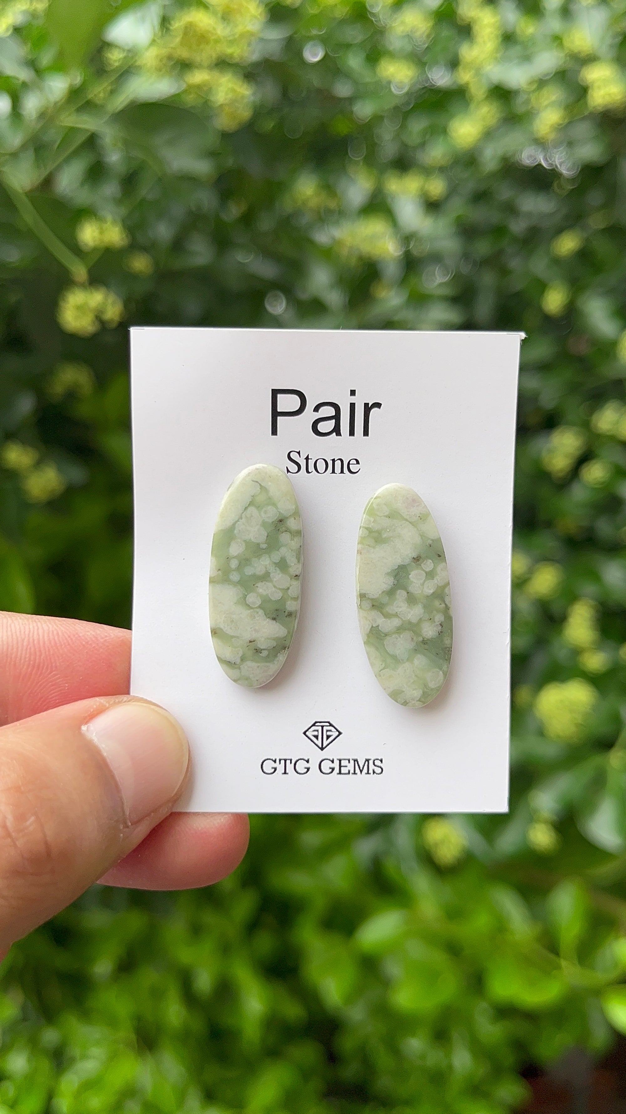 Rosita Jasper, Cabochon Matching Pair 29x12mm, Approximately 30 Carat (GTG-MRJ-2)