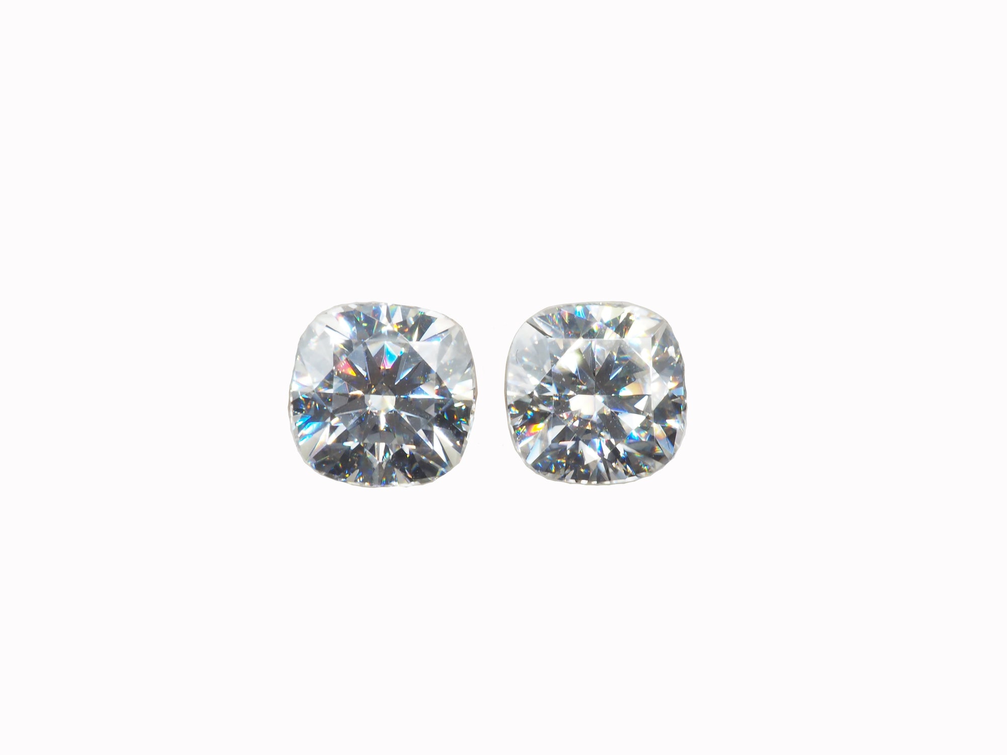 Moissanite Cushion Shape 6.5mm Matching Pair Approximately 2.56 Carat