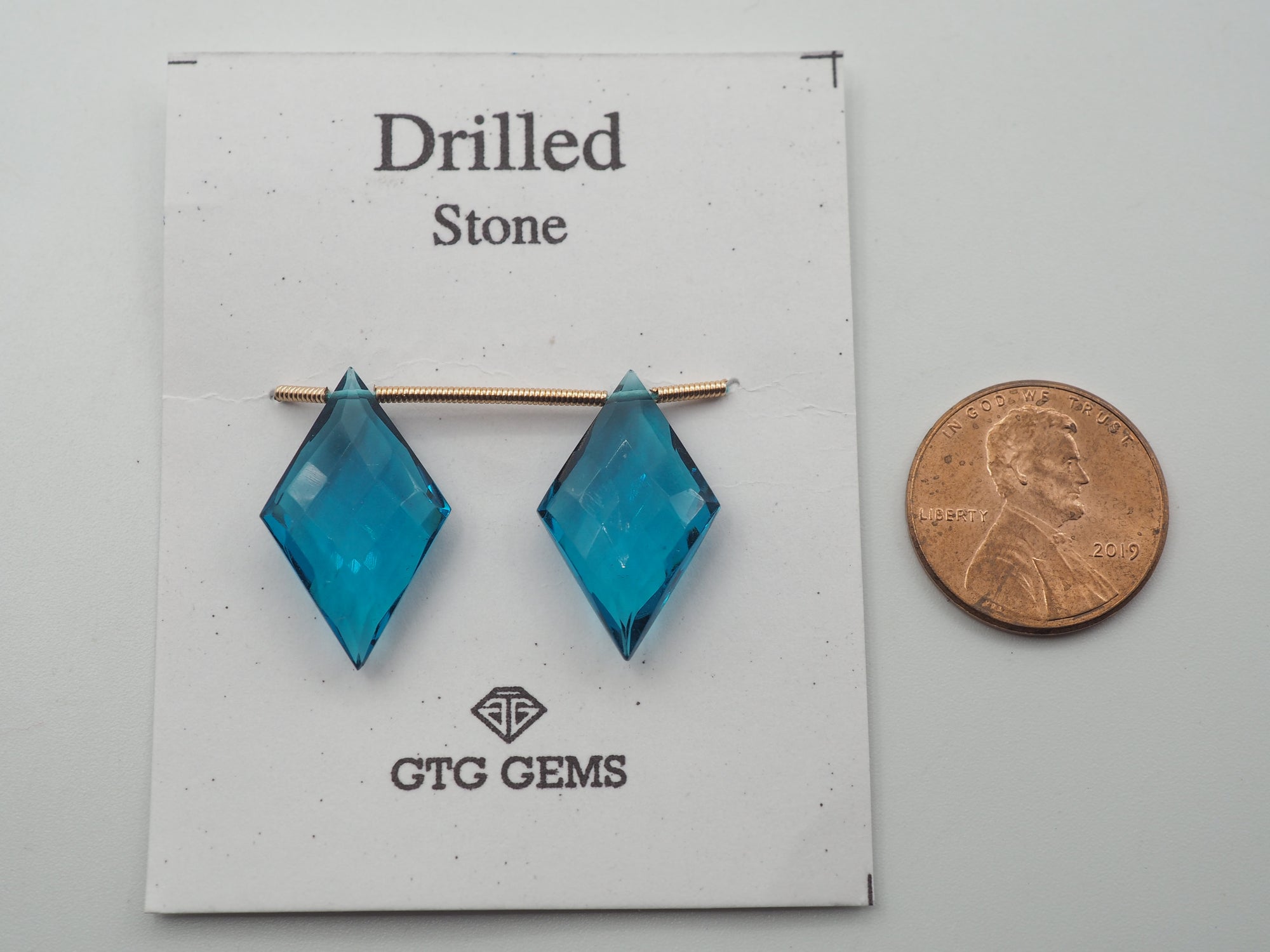 Drilled London Blue Topaz Hydro 22x13mm Approximately 13.50 Carat