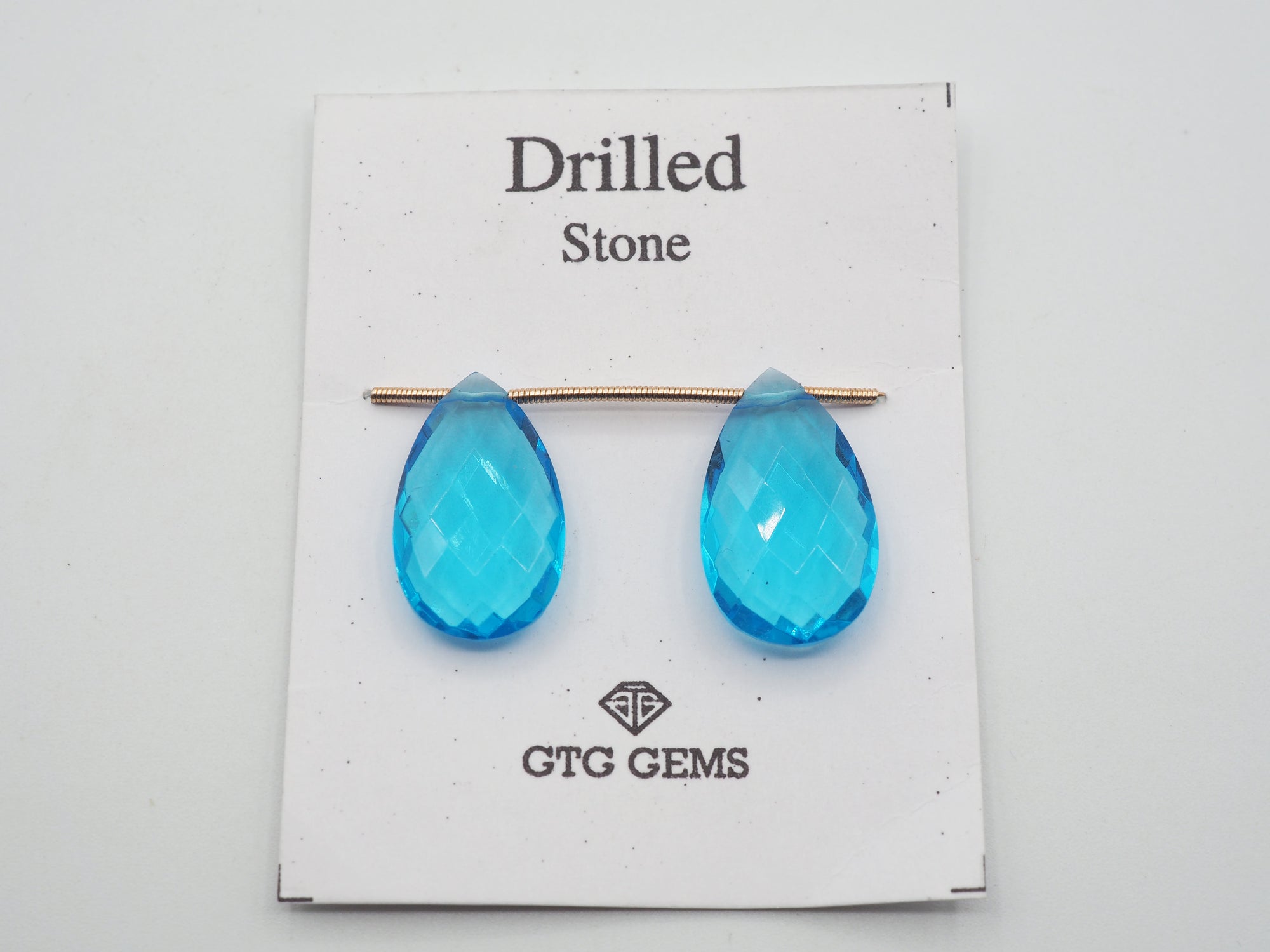 Hydro Drilled Faceted Blue Topaz  Approximately 19 Carat